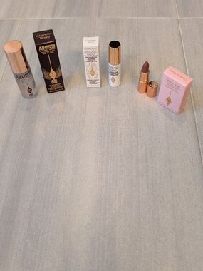 Charlotte Tilbury Bundle Airbrush, Dark Spot Serum Pillow Talk Medium Lipstick